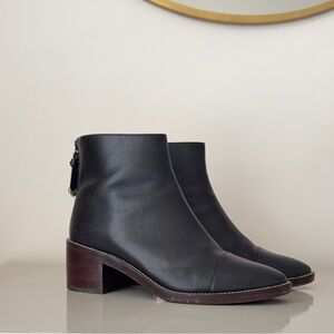 Cole Haan Black Leather Ankle Boots